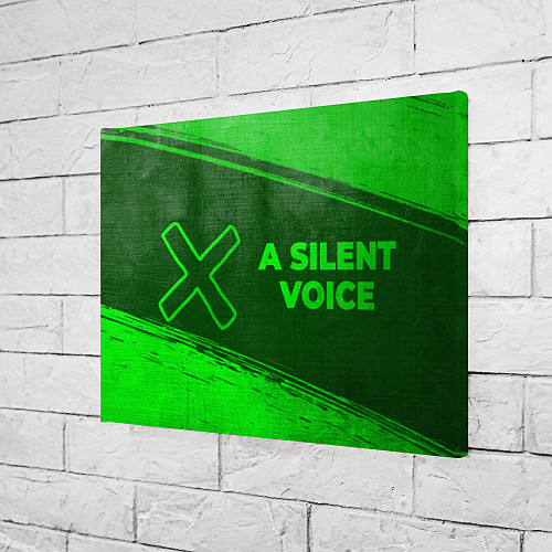 Картина прямоугольная A Silent Voice - green gradient по-горизонтали / 3D-принт – фото 3