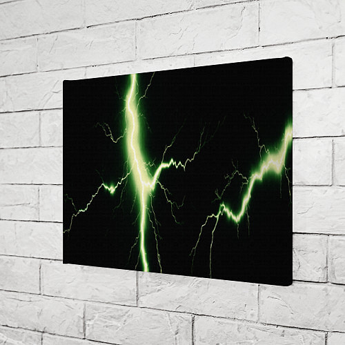 Картина прямоугольная Lightning yellow текстура / 3D-принт – фото 3