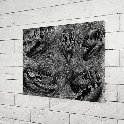 Картина прямоугольная Черепа динозавров - эскиз / 3D-принт – фото 3