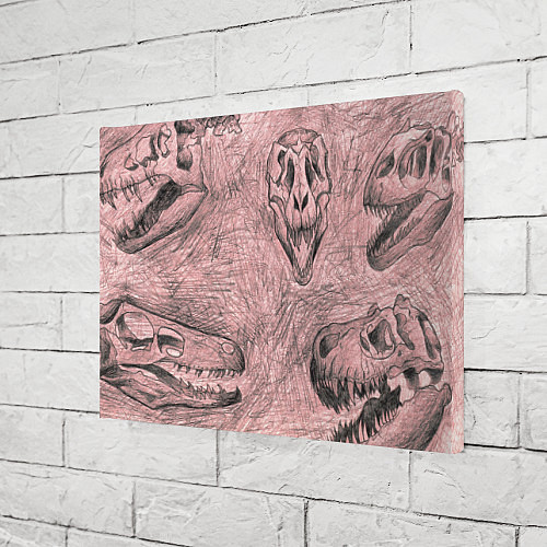 Картина прямоугольная Черепа динозавров - эскиз / 3D-принт – фото 3
