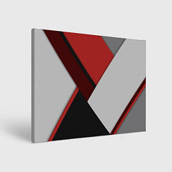 Холст прямоугольный Color black red grey, цвет: 3D-принт