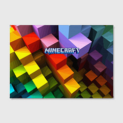 Холст прямоугольный Minecraft - pattern, цвет: 3D-принт — фото 2