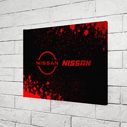 Холст прямоугольный Nissan - red gradient по-горизонтали, цвет: 3D-принт — фото 2