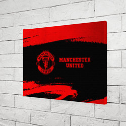 Холст прямоугольный Manchester United - red gradient по-горизонтали, цвет: 3D-принт — фото 2