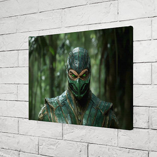 Картина прямоугольная Рептилия с зелеными глазами / 3D-принт – фото 3