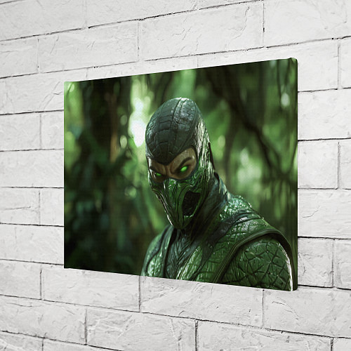 Картина прямоугольная Рептилия в зеленой маске / 3D-принт – фото 3