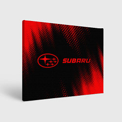 Холст прямоугольный Subaru - red gradient по-горизонтали, цвет: 3D-принт