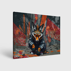 Холст прямоугольный Лис из подворотни, цвет: 3D-принт