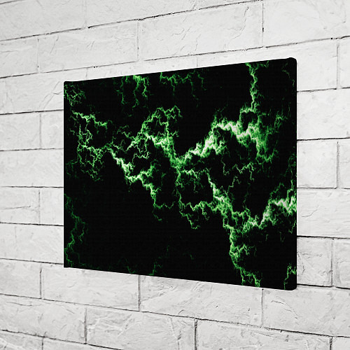 Картина прямоугольная Lightning green glow / 3D-принт – фото 3