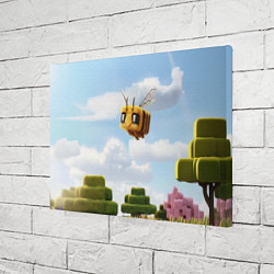 Холст прямоугольный Пчёлка - Minecraft, цвет: 3D-принт — фото 2