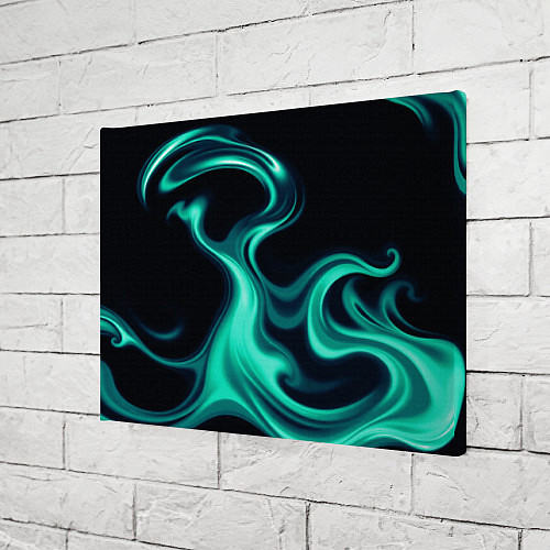 Картина прямоугольная Color turquoise black / 3D-принт – фото 3