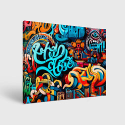 Холст прямоугольный Abstract graffiti - ai art, цвет: 3D-принт