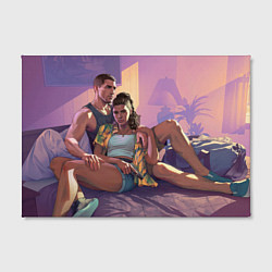 Холст прямоугольный Jason Duval and Lucia Caminos Gta 6, цвет: 3D-принт — фото 2