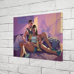 Холст прямоугольный Jason Duval and Lucia Caminos Gta 6, цвет: 3D-принт — фото 2
