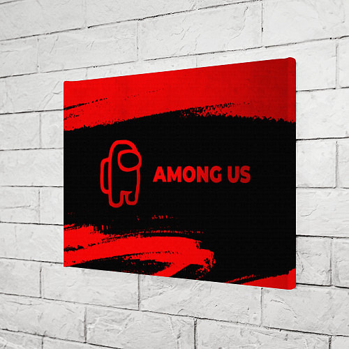 Картина прямоугольная Among Us - red gradient по-горизонтали / 3D-принт – фото 3