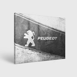 Холст прямоугольный Peugeot - grey gradient по-горизонтали, цвет: 3D-принт