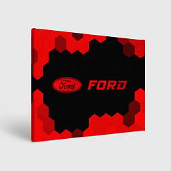 Холст прямоугольный Ford - red gradient по-горизонтали, цвет: 3D-принт