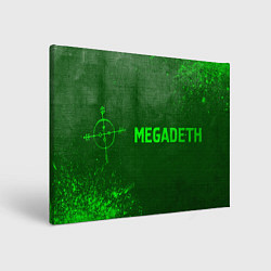 Холст прямоугольный Megadeth - green gradient по-горизонтали, цвет: 3D-принт