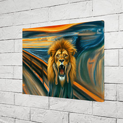 Холст прямоугольный Лев кричит на картине Эдварда Мунка, цвет: 3D-принт — фото 2