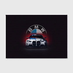Холст прямоугольный BMW на красном фоне, цвет: 3D-принт — фото 2