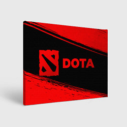 Холст прямоугольный Dota - red gradient по-горизонтали, цвет: 3D-принт