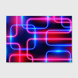 Холст прямоугольный Цветные светящиеся неоны, цвет: 3D-принт — фото 2