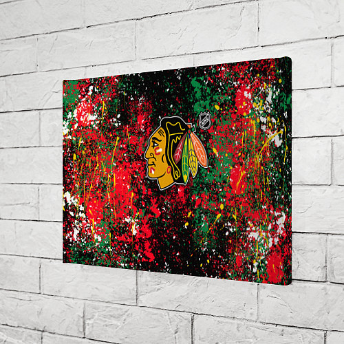 Картина прямоугольная Chicago Blackhawks NHL black / 3D-принт – фото 3