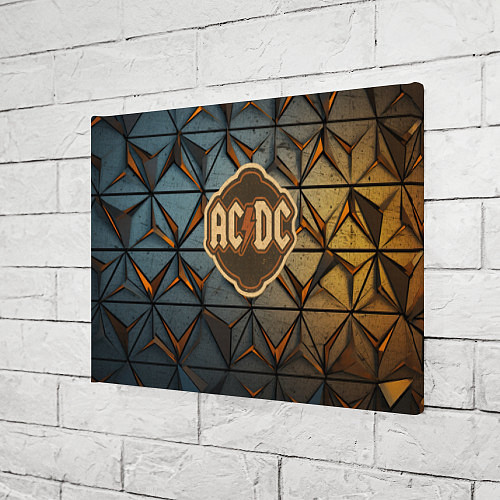 Картина прямоугольная ACDC винтажный логотип / 3D-принт – фото 3
