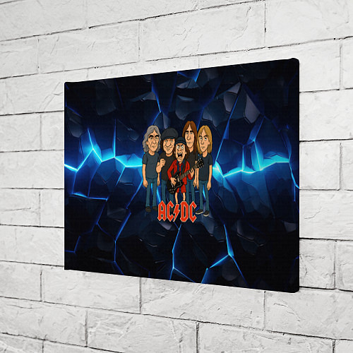 Картина прямоугольная ACDC мультяшный стиль группы / 3D-принт – фото 3
