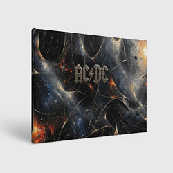 Холст прямоугольный ACDC лого из металла, цвет: 3D-принт