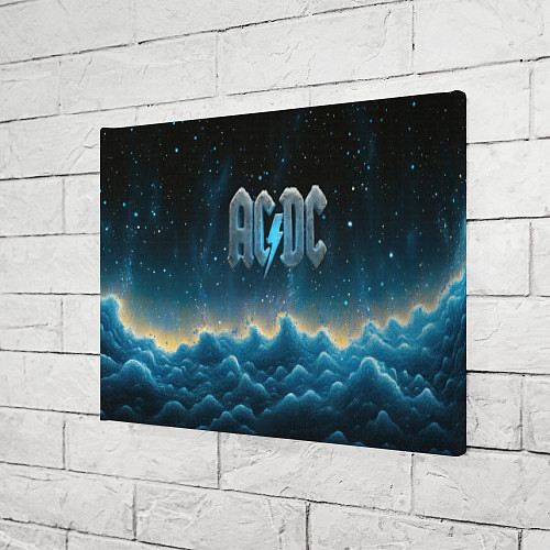 Картина прямоугольная ACDC логотип ледяной с молнией / 3D-принт – фото 3