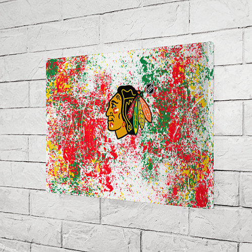 Картина прямоугольная Chicago Blackhawks NHL white / 3D-принт – фото 3