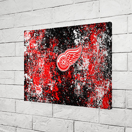 Картина прямоугольная Detroit Red Wings NHL black / 3D-принт – фото 3