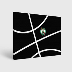 Холст прямоугольный Boston Celtics black, цвет: 3D-принт