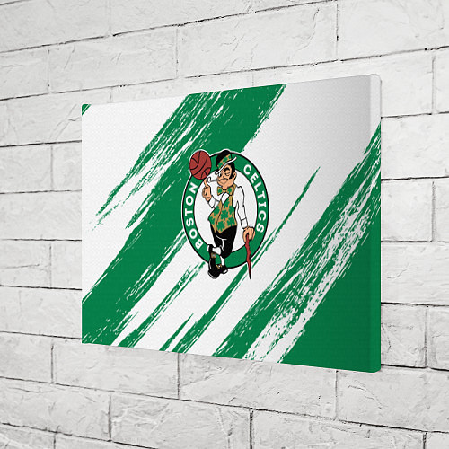 Картина прямоугольная Boston Celtics white and green / 3D-принт – фото 3
