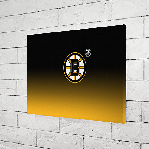 Картина прямоугольная Бостон Брюинз - градиент / 3D-принт – фото 3