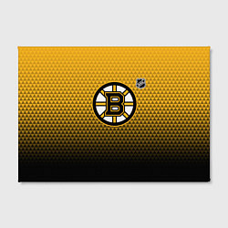 Холст прямоугольный Бостон Брюинз - геометрический градиент, цвет: 3D-принт — фото 2