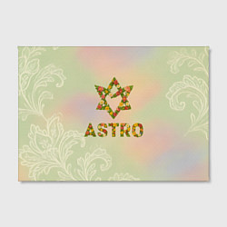 Холст прямоугольный Логотип Astro цветочный, цвет: 3D-принт — фото 2
