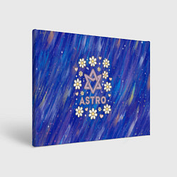 Холст прямоугольный Astro логотип из ромашек, цвет: 3D-принт