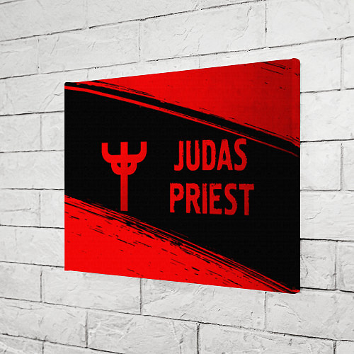 Картина прямоугольная Judas Priest - red gradient по-горизонтали / 3D-принт – фото 3