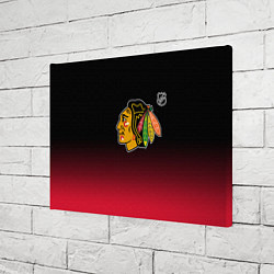 Холст прямоугольный Чикаго Блэкхокс - градиент, цвет: 3D-принт — фото 2