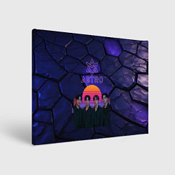 Холст прямоугольный Astro retro style, цвет: 3D-принт