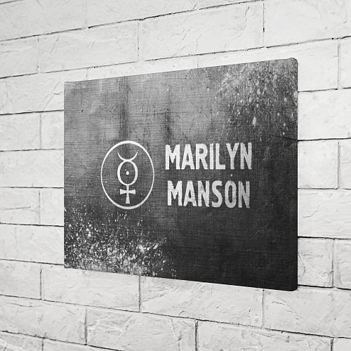 Картина прямоугольная Marilyn Manson - grey gradient по-горизонтали / 3D-принт – фото 3