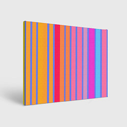 Холст прямоугольный Теплые цветные полосы, цвет: 3D-принт
