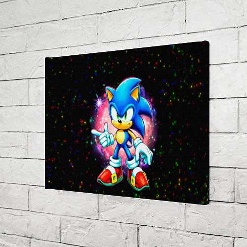 Картина прямоугольная Sonic in space / 3D-принт – фото 3