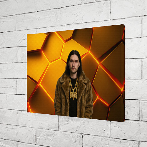 Картина прямоугольная Bones с цепью в шубе / 3D-принт – фото 3