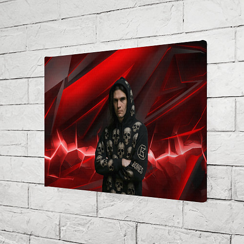 Картина прямоугольная Bones с черепами на худи / 3D-принт – фото 3