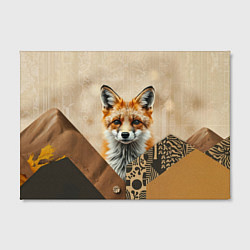 Холст прямоугольный Удивительный рыжий лисёнок, цвет: 3D-принт — фото 2