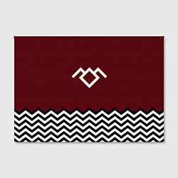 Холст прямоугольный Твин Пикс - лого, цвет: 3D-принт — фото 2