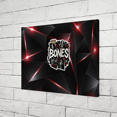 Картина прямоугольная Bones logo stickers / 3D-принт – фото 3